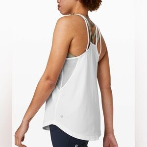 Lululemon Run Off-Route Tank White workout top